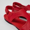 Camper Sandalias | Sandalia De Piel Roja Para Mujer