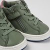 Camper Zapatillas | Sneakers Verdes De Piel Para Ninos