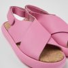 Camper Sandalias | Sandalias De Piel Rosas Para Mujer