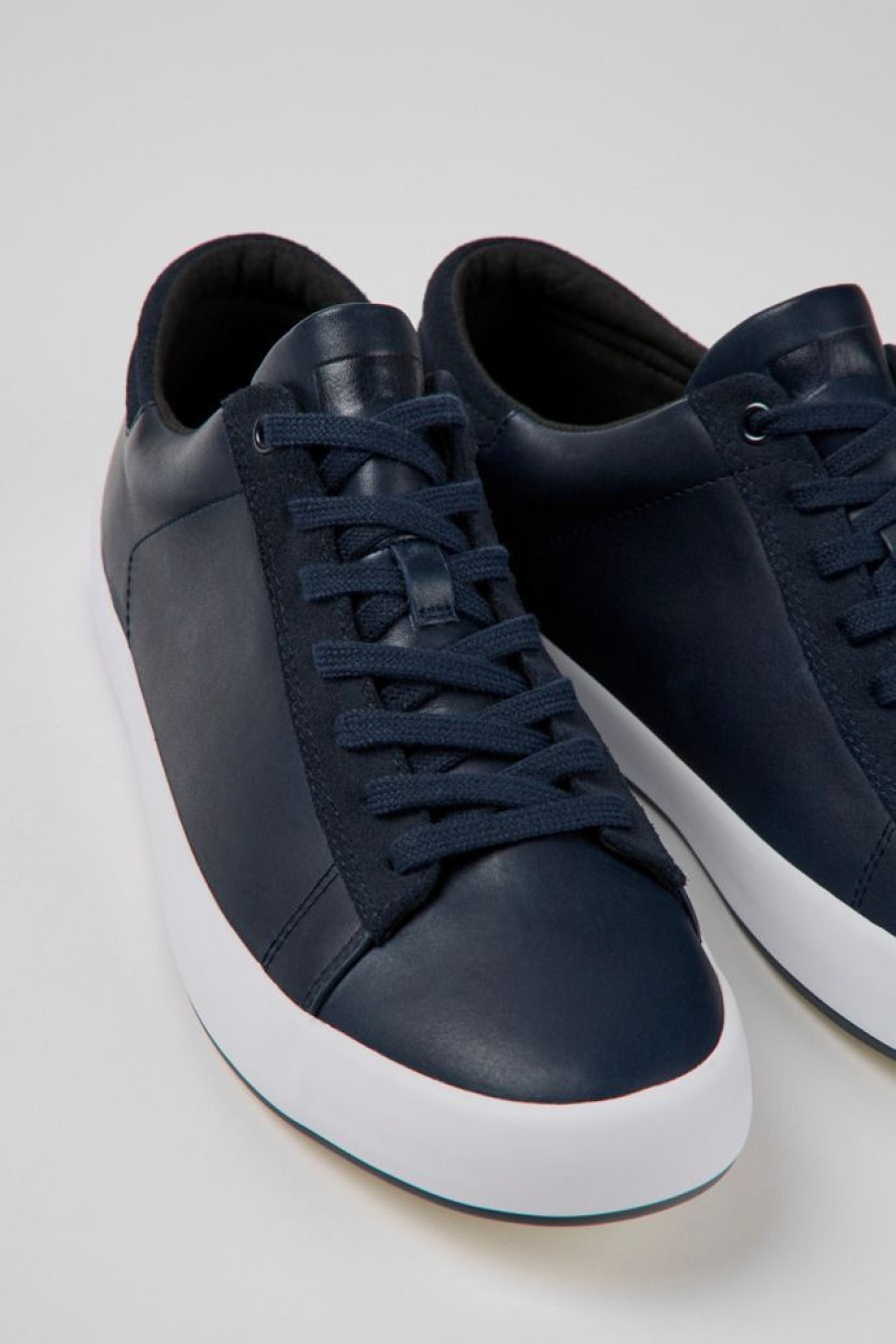 Camper Zapatillas | Sneakers Azules De Piel Y Nobuk Para Hombre