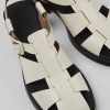 Camper Sandalias | Sandalia De Piel Blanca Para Mujer