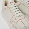 Camper Zapatillas | Sneaker De Piel Blanca Para Hombre