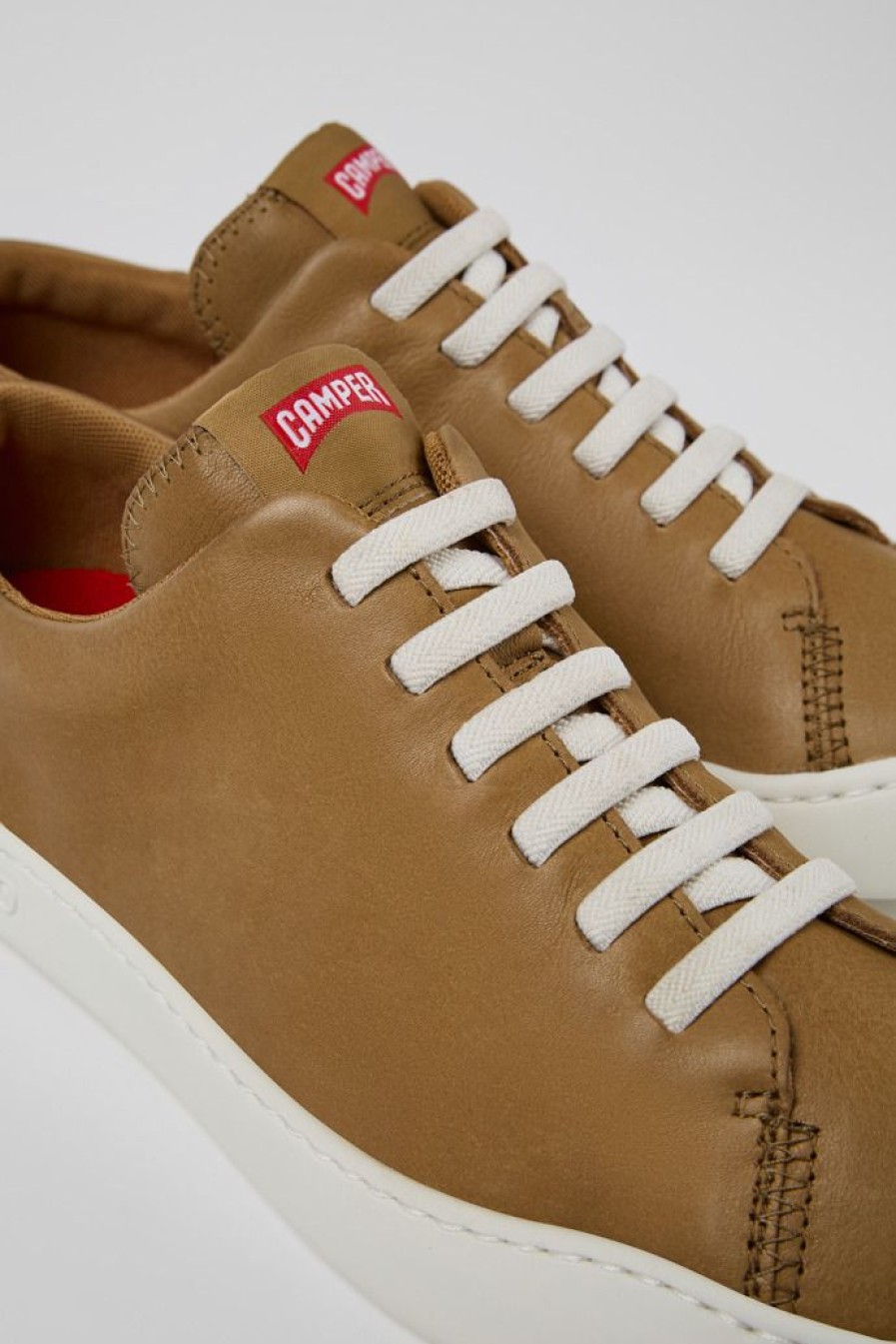 Camper Zapatos Casual | Sneaker De Piel Marron Para Hombre