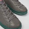 Camper Zapatillas | Sneakers Grises De Piel Para Hombre