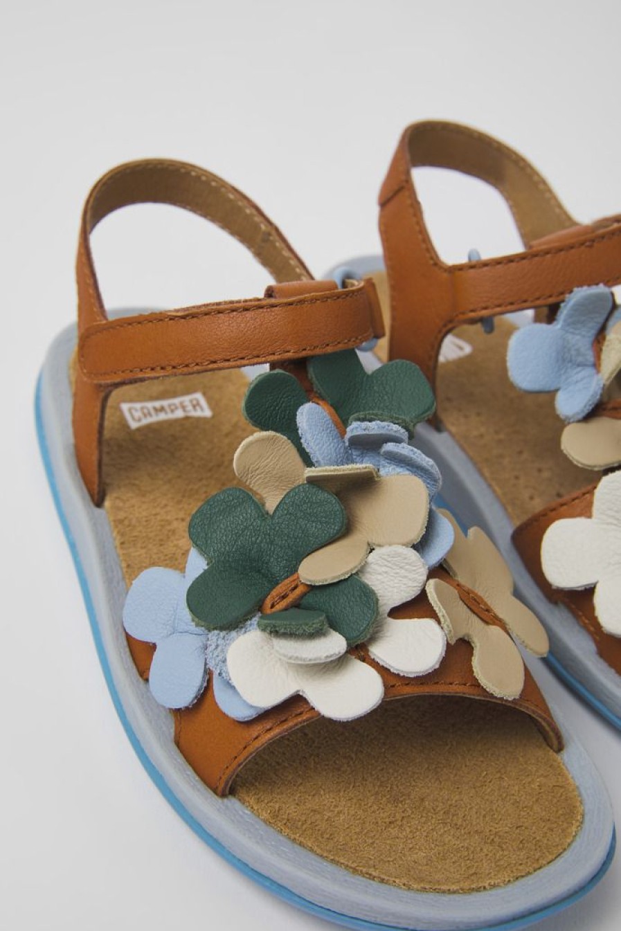 Camper Sandalias | Sandalias Multicolores De Piel Para Ninos