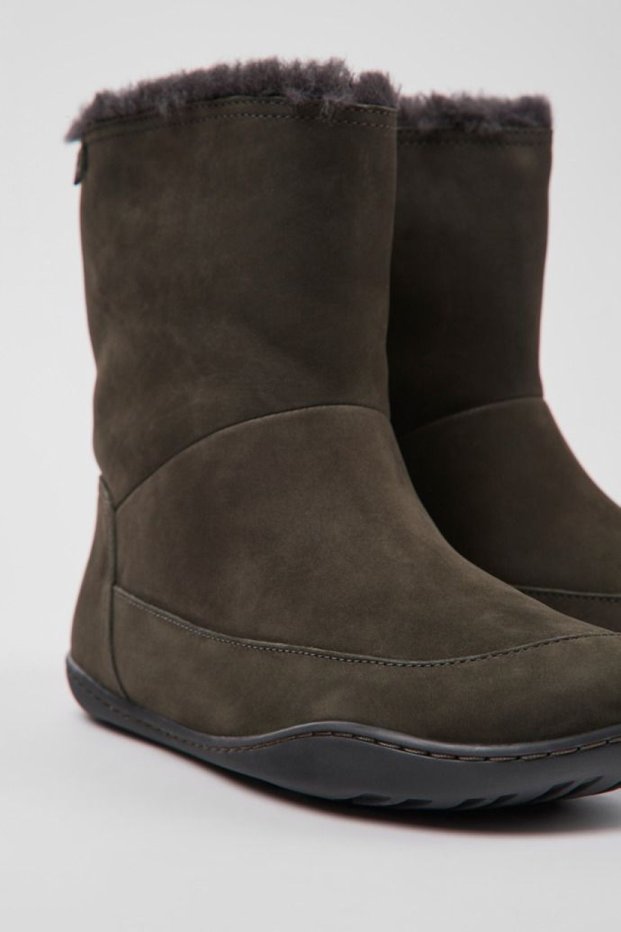 Camper Botas | Botas Grises De Nobuk Para Mujer