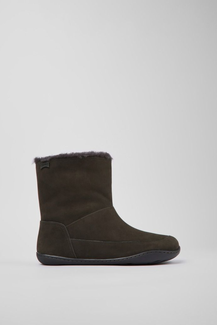 Camper Botas | Botas Grises De Nobuk Para Mujer