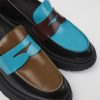 Camper Zapatos De Vestir | Mocasines Multicolores De Piel Para Mujer