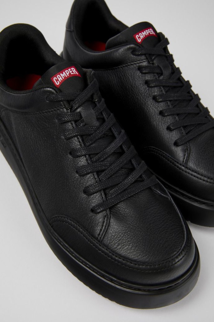 Camper Zapatillas | Sneakers Negras De Piel Para Hombre