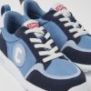 Camper Zapatillas | Sneakers Azules De Tejido Y Nobuk Para Ninos