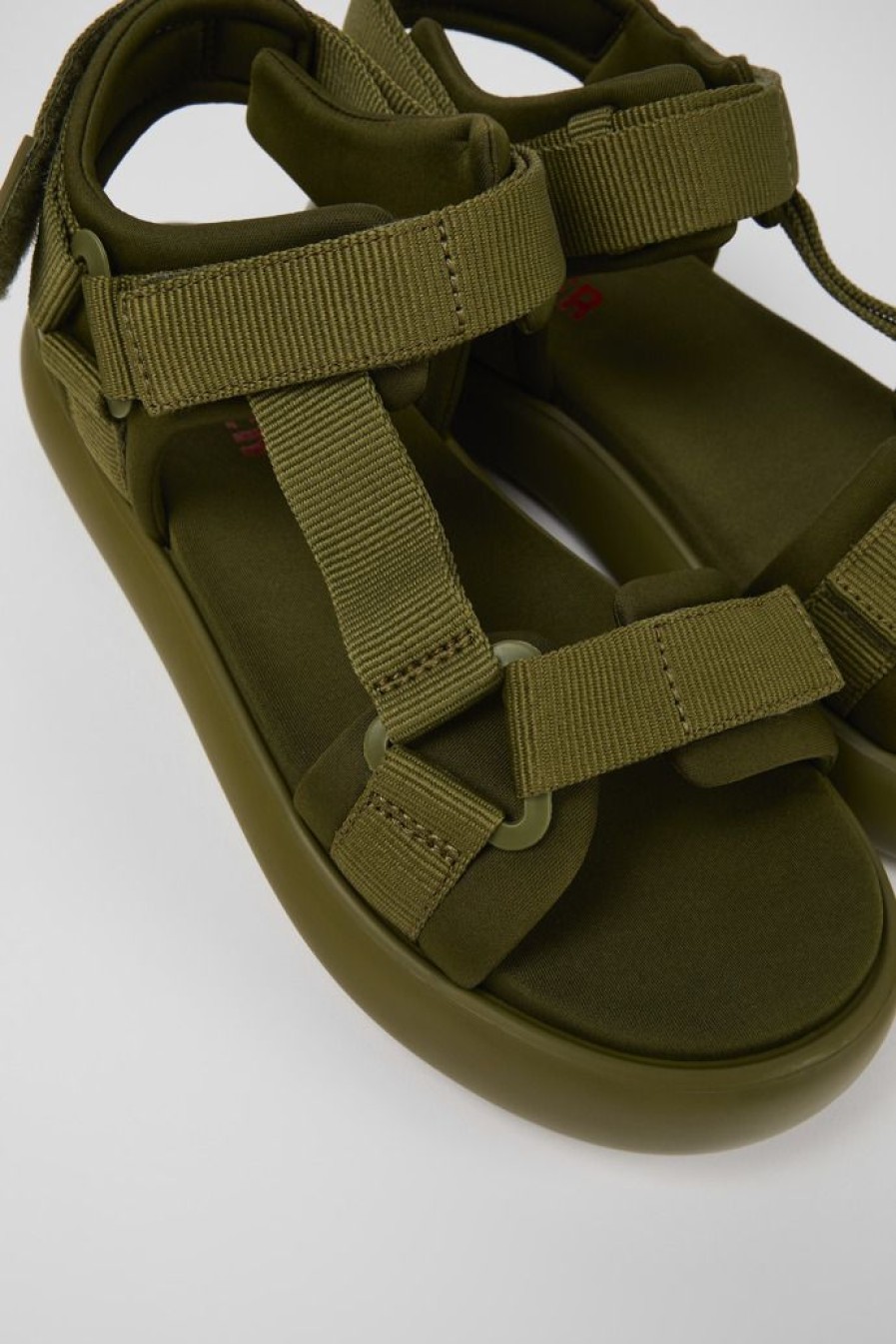 Camper Sandalias | Sandalia De Tejido Verde Para Hombre