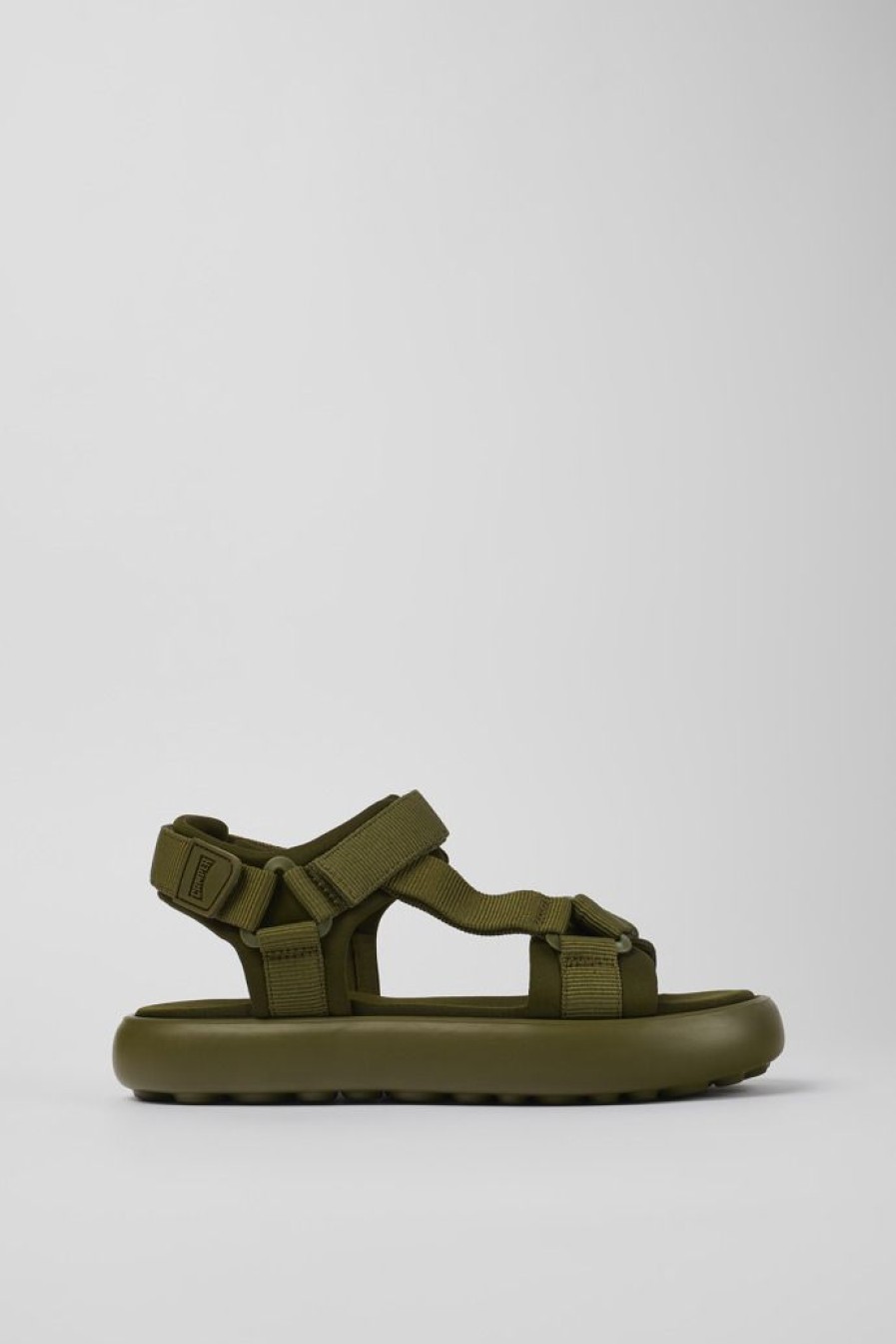 Camper Sandalias | Sandalia De Tejido Verde Para Hombre