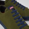 Camper Zapatos Casual | Sneaker De Nobuk Verde Para Hombre