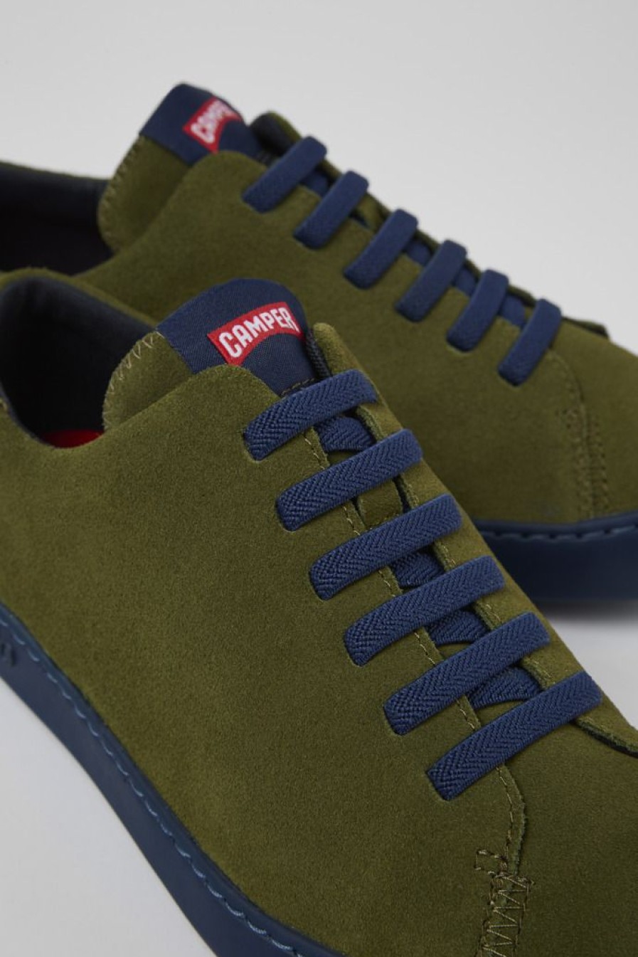 Camper Zapatos Casual | Sneaker De Nobuk Verde Para Hombre