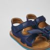 Camper Sandalias | Sandalias Azules De Piel Para Ninos