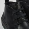 Camper Botines | Zapatos Negros De Piel Para Hombre