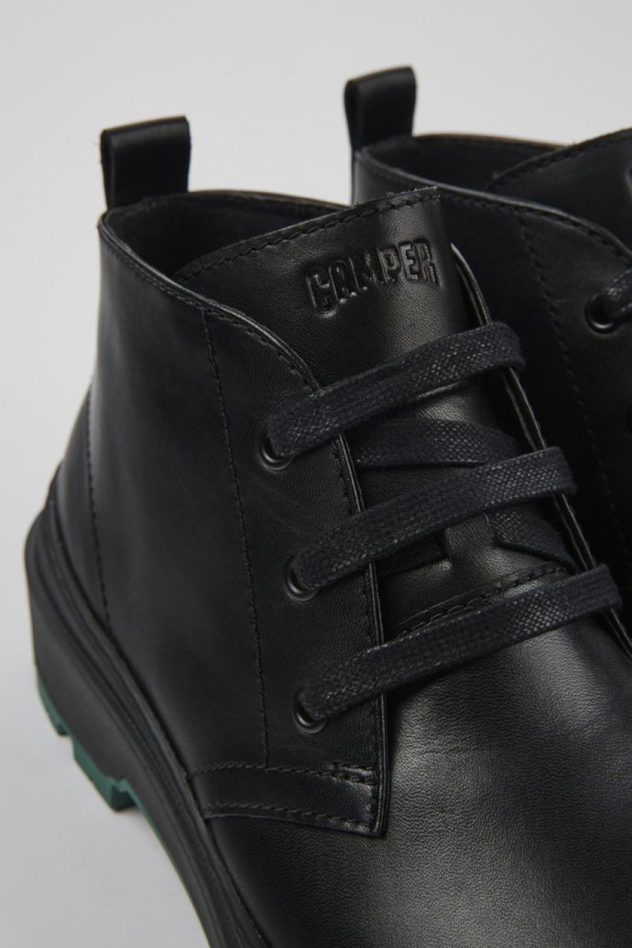 Camper Botines | Zapatos Negros De Piel Para Hombre