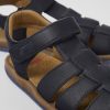 Camper Sandalias | Sandalias Azul Oscuro De Piel Para Ninos