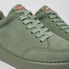 Camper Zapatillas | Sneakers Verdes De Nobuk Para Hombre