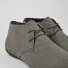 Camper Zapatos Planos | Zapatos Grises De Nobuk Para Mujer
