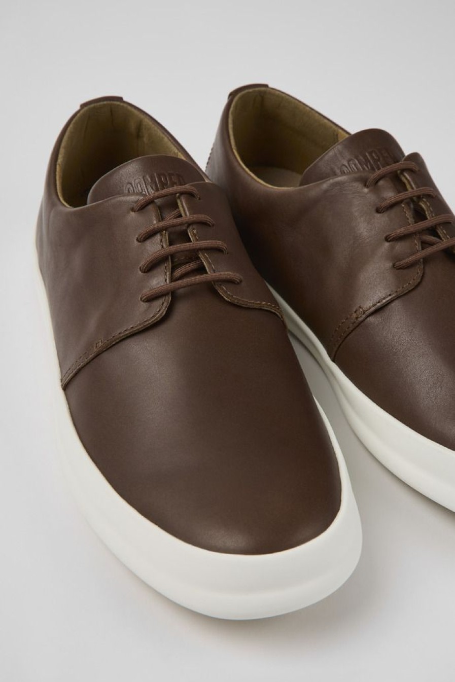 Camper Zapatos Casual | Zapatos Marrones De Piel Para Hombre