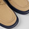 Camper Zapatos Casual | Nautico De Tejido Beige Para Hombre