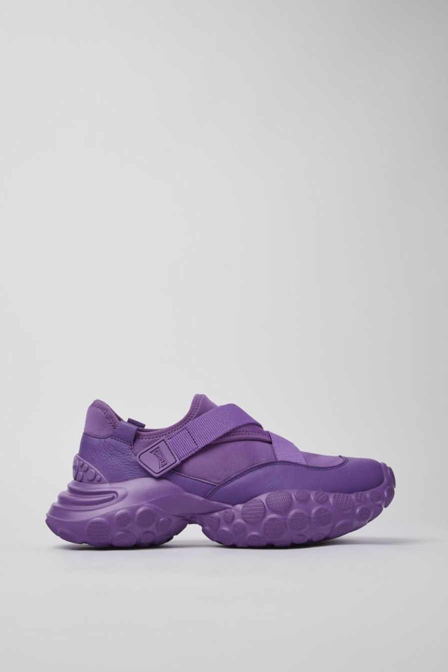 Camper Zapatillas | Sneaker De Tejido/Piel Violeta Para Hombre