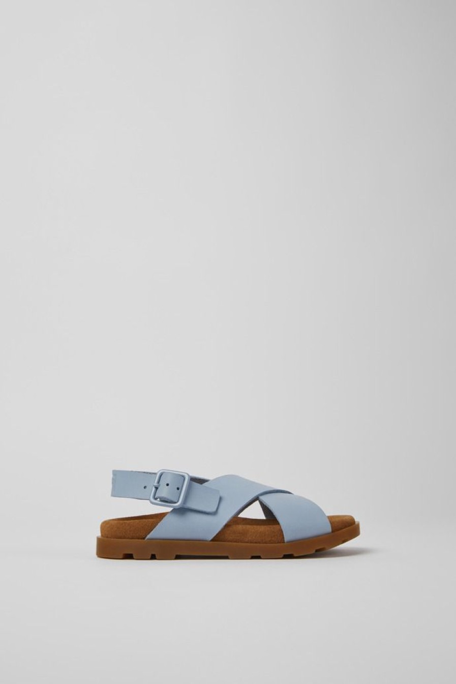 Camper Sandalias | Sandalias Azules De Piel Para Ninos