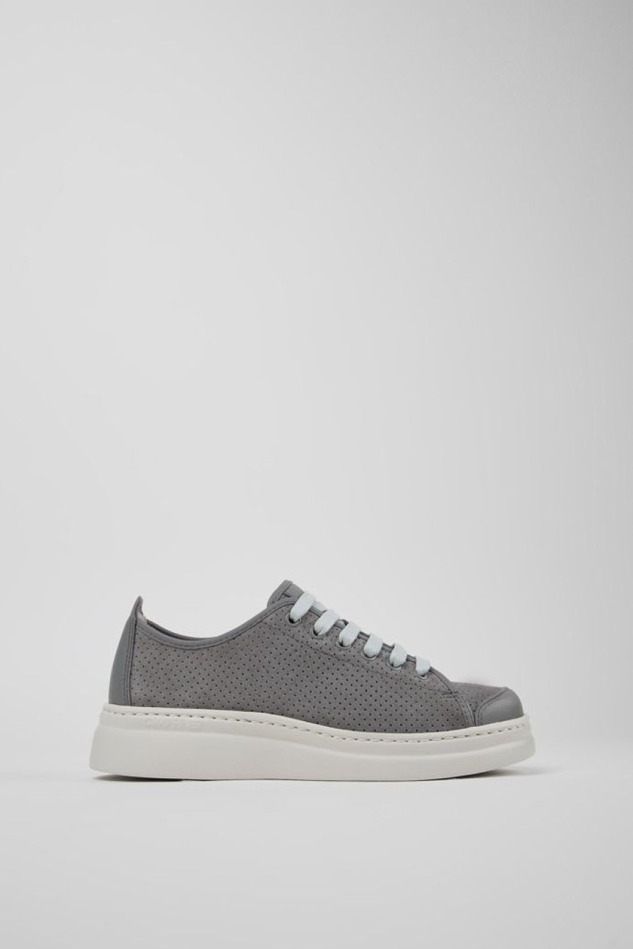 Camper Zapatillas | Sneaker De Nobuk/Piel Gris Para Mujer