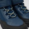 Camper Zapatillas | Botines Azul Oscuro De Piel Y Tejido Para Ninos