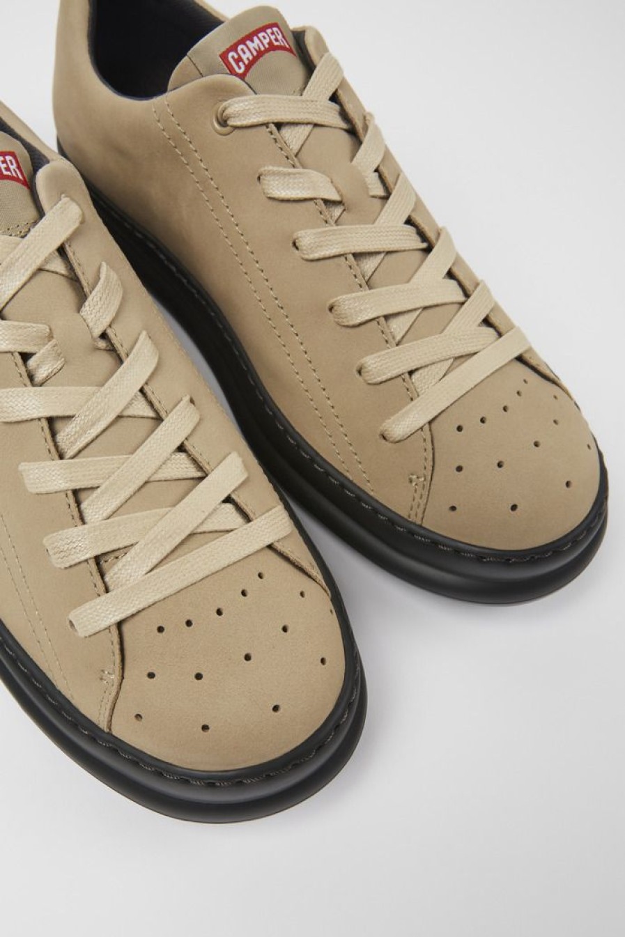 Camper Zapatillas | Sneakers Beige De Nobuk Para Hombre