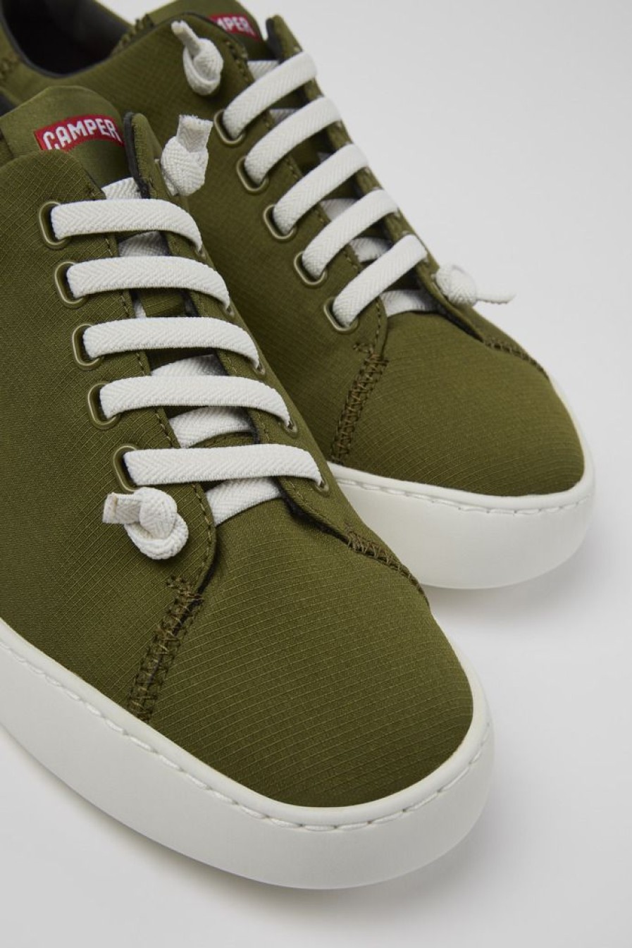 Camper Zapatos Casual | Sneaker De Tejido Verde Para Hombre