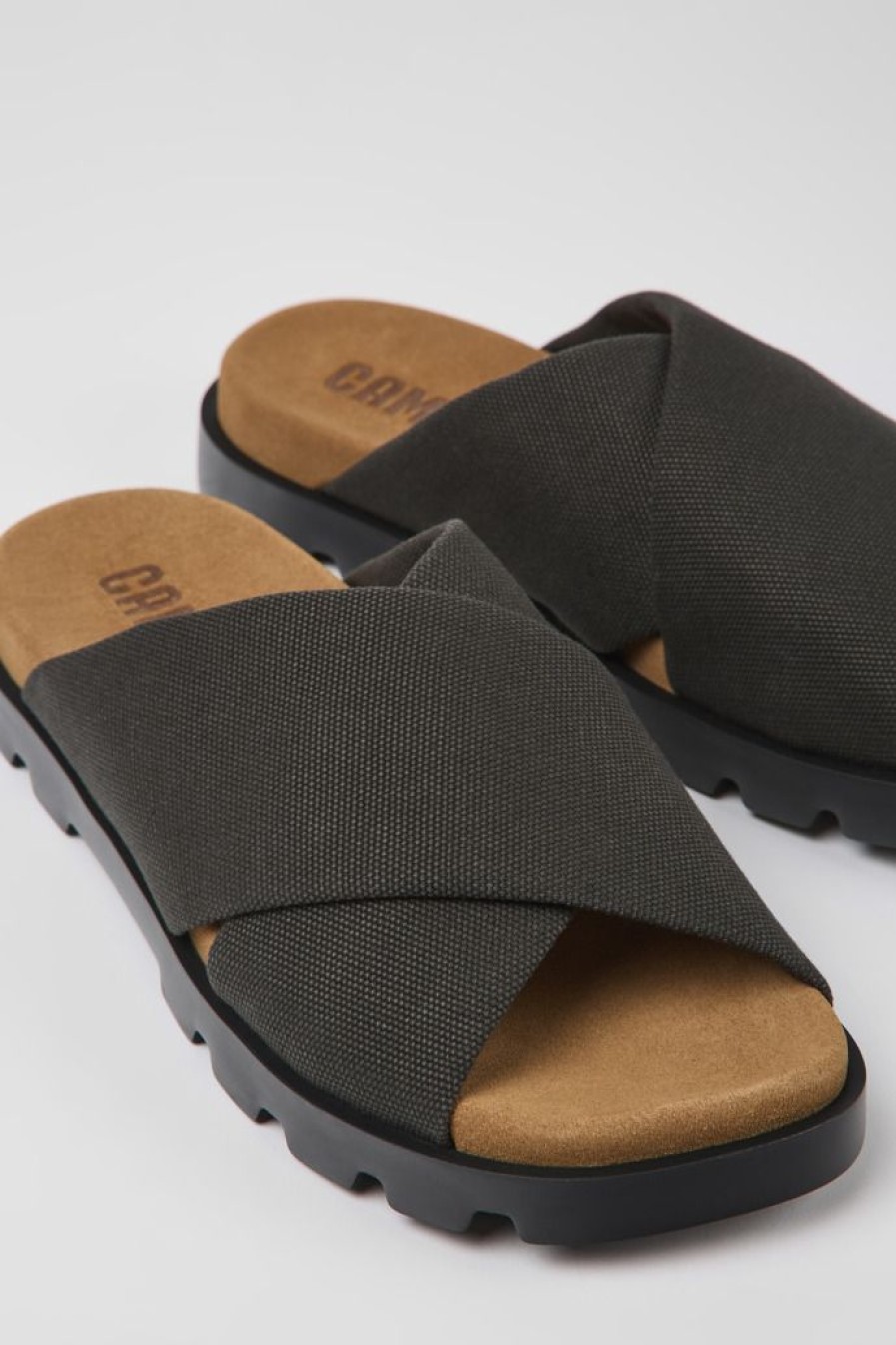 Camper Sandalias | Sandalias Grises De Algodon Reciclado Para Hombre