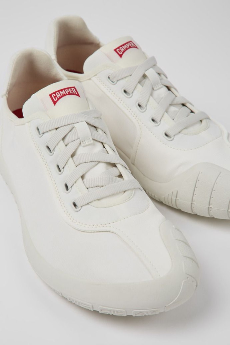 Camper Zapatillas | Sneakers Blancas De Tejido Para Hombre