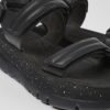 Camper Sandalias | Sandalias Negras De Piel Para Mujer