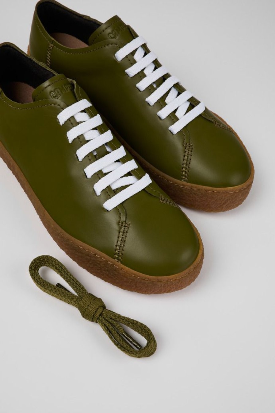 Camper Zapatillas | Sneaker De Piel Verde Para Hombre