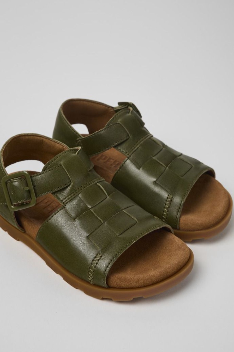 Camper Sandalias | Sandalia De Piel Verde