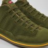 Camper Zapatos Casual | Zapatilla De Baloncesto De Tejido/Nobuk Verde Para Hombre