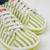 Camper Zapatillas | Sneakers Verdes Y Blancas De Tejido Para Mujer