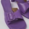 Camper Sandalias | Sandalia De Piel Violeta Para Mujer