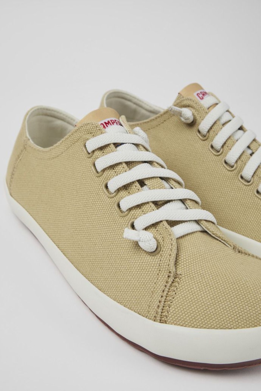 Camper Zapatillas | Sneaker De Tejido Beige Para Hombre