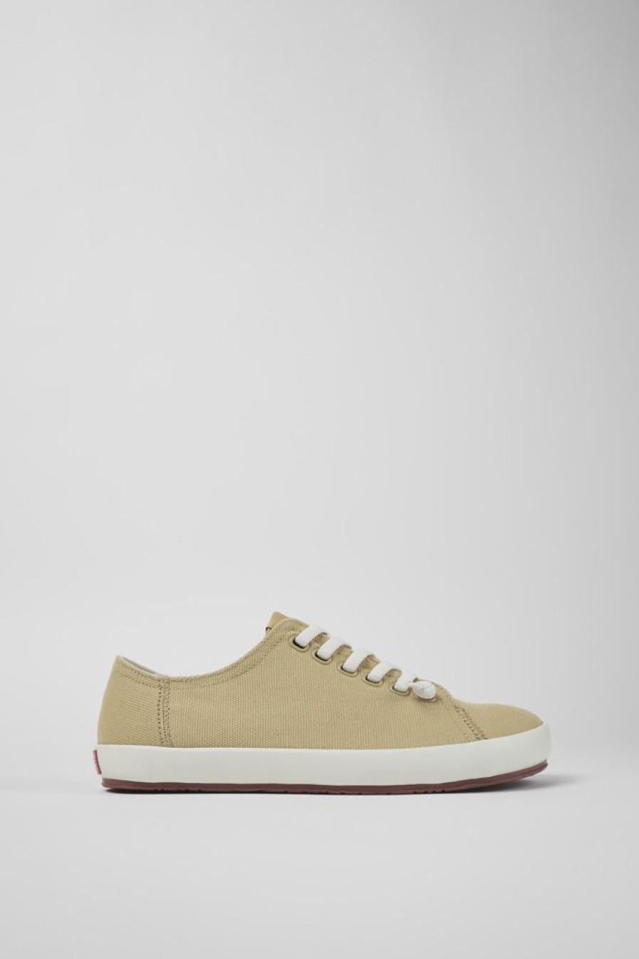 Camper Zapatillas | Sneaker De Tejido Beige Para Hombre