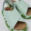 Camper Sandalias | Sandalia De Piel Azul Con Tira En X