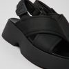 Camper Sandalias | Sandalia Con Tira Cruzada De Tejido Para Mujer