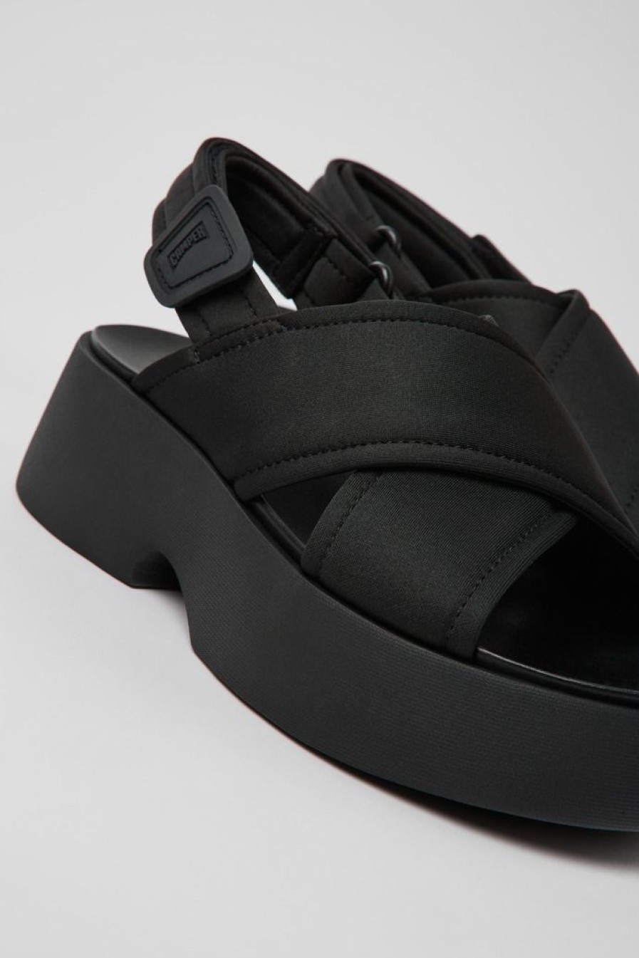 Camper Sandalias | Sandalia Con Tira Cruzada De Tejido Para Mujer