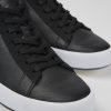 Camper Zapatillas | Sneakers Negras De Piel Y Nobuk Para Hombre