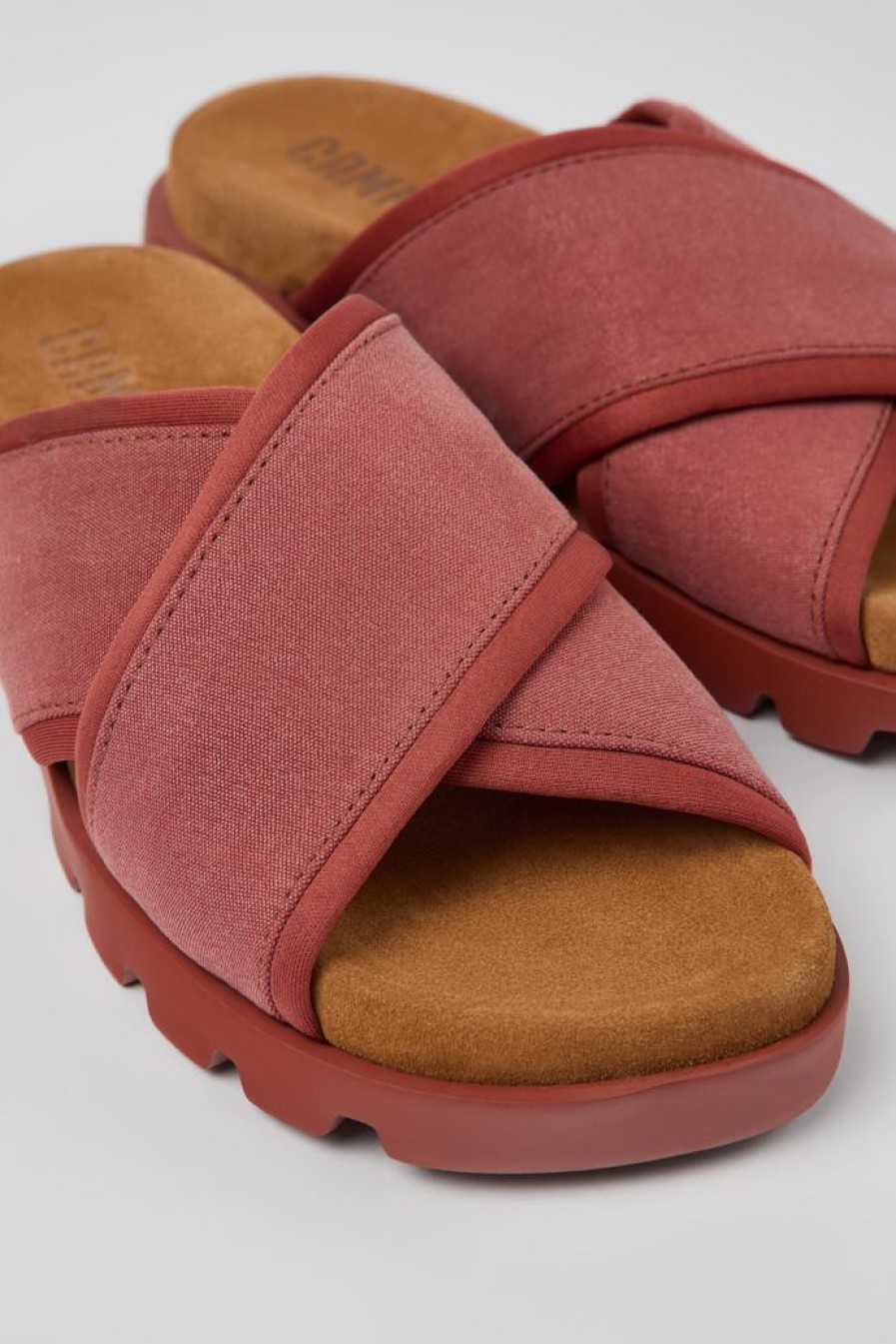 Camper Sandalias | Sandalia Con Tira Cruzada De Tejido Para Mujer