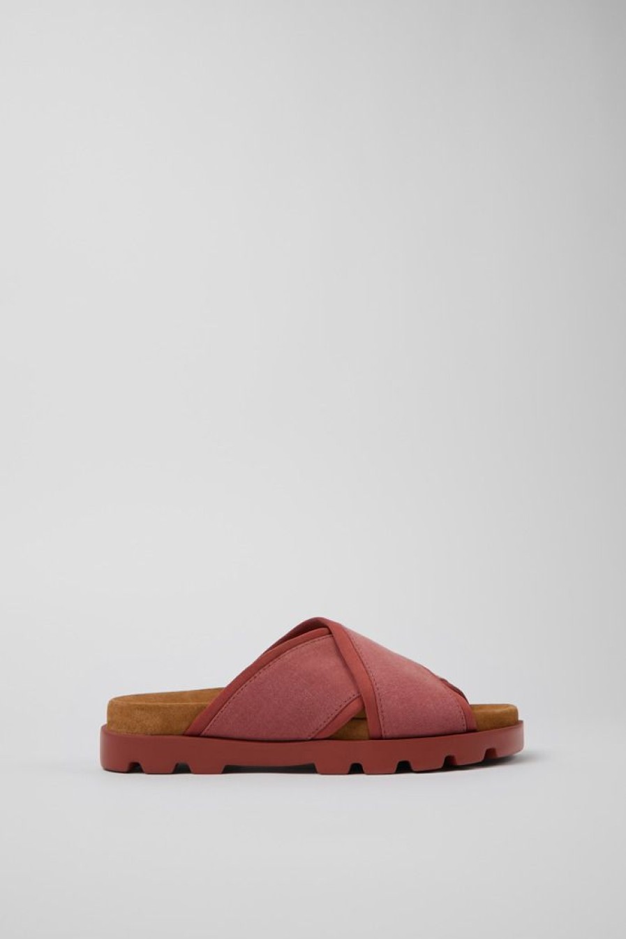 Camper Sandalias | Sandalia Con Tira Cruzada De Tejido Para Mujer