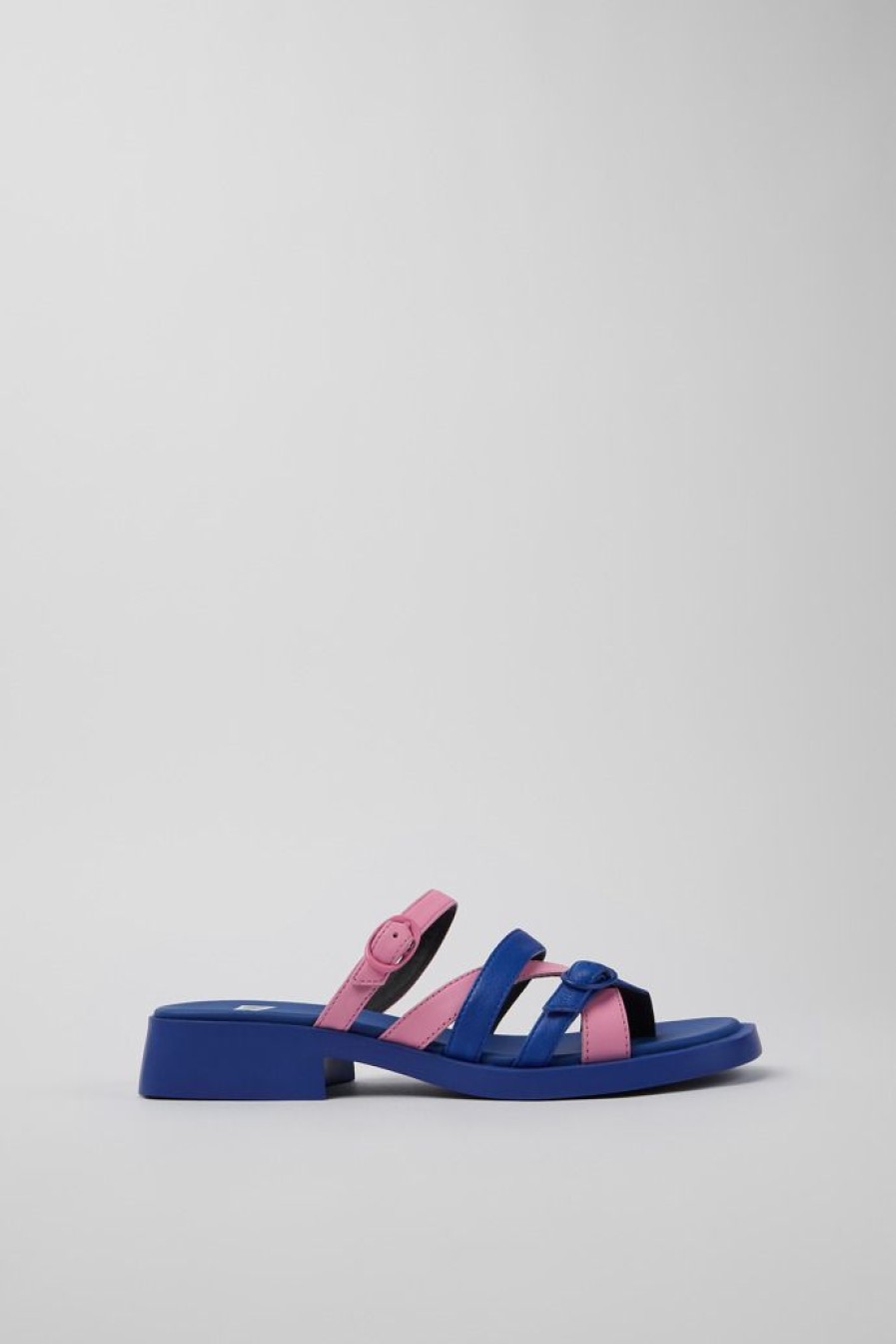 Camper Sandalias | Sandalia Sin Puntera De Piel Multicolor Para Mujer