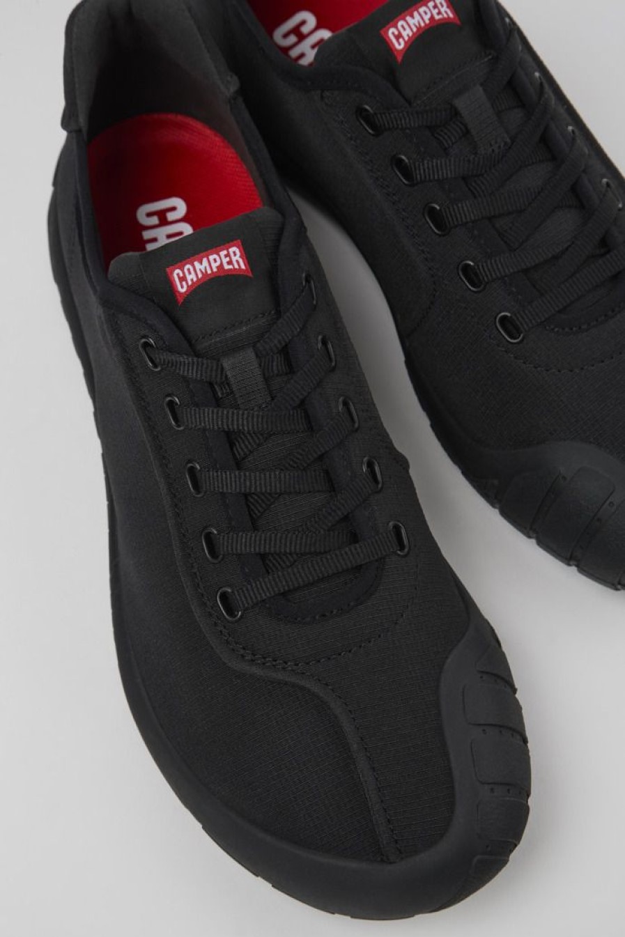 Camper Zapatillas | Sneakers Negras De Tejido Para Hombre